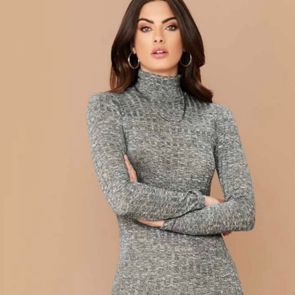 SHEIN Dresses & Skirts - SHEIN Ribbed Turtleneck Bodycon Dress